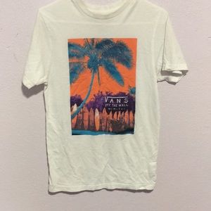 White vans shirt with image in the front